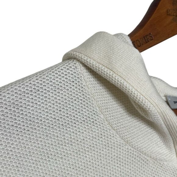 Peter Millar Hickory Cotton Wool Pique Knit Henley Hoodie Sweater Almond Size XL - Picture 5 of 10